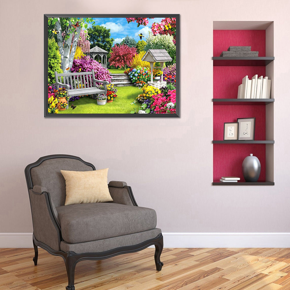 Garden - Full Round Drill Diamond Painting 60*50CM
