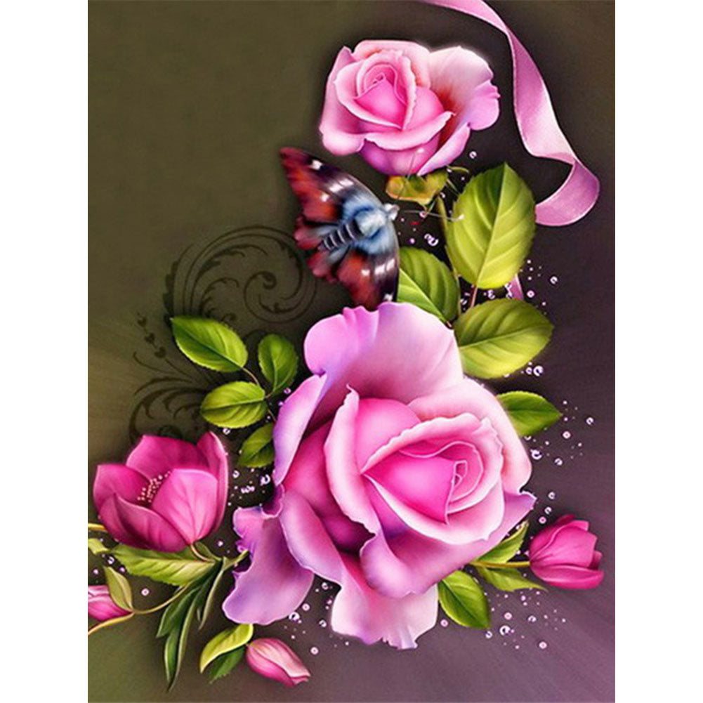 Rose - Full Round Drill Diamond Painting 50*60CM