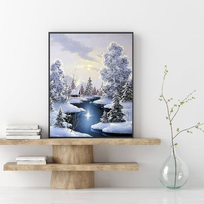 Snow Creek - Full Round Drill Diamond Painting 50*60CM