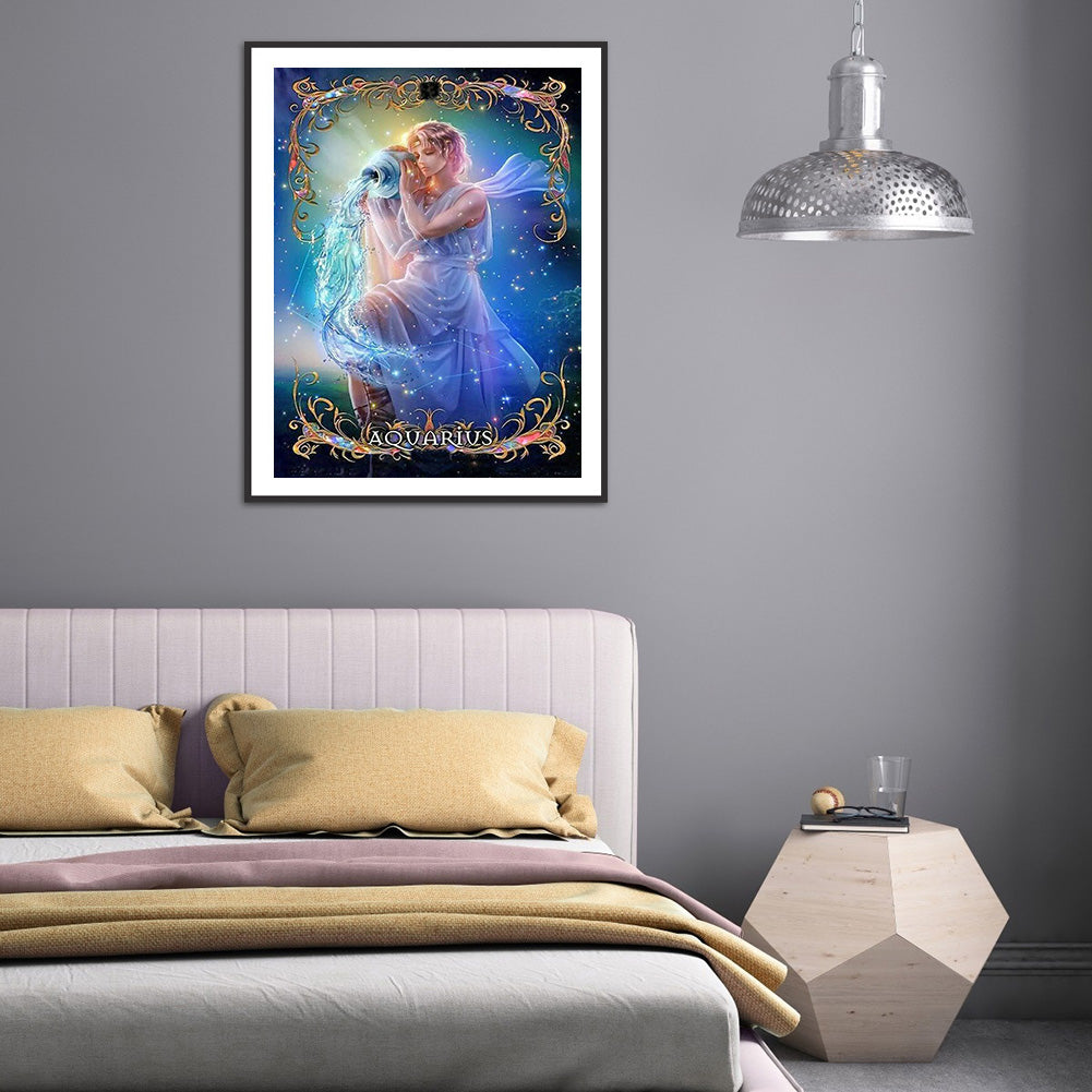 Aquarius God - Full Round Drill Diamond Painting 40*50CM