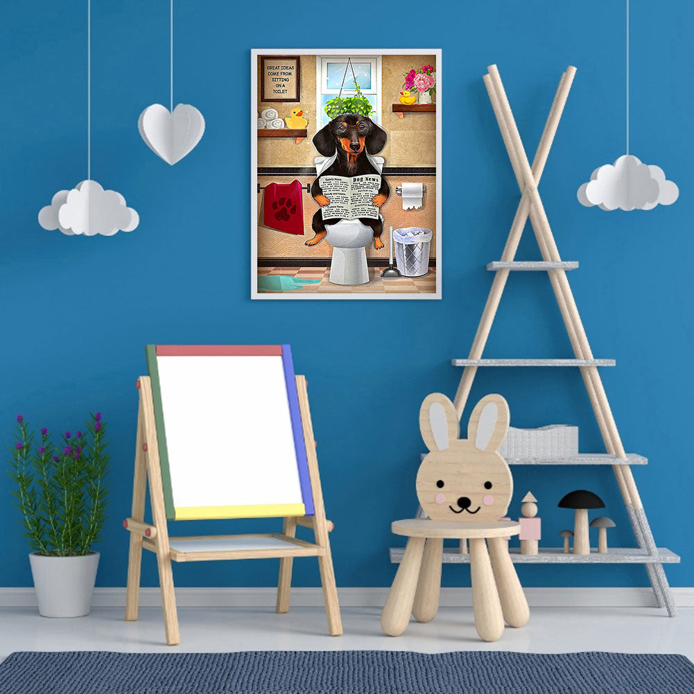Dog - Full Round Drill Diamond Painting 30*40CM