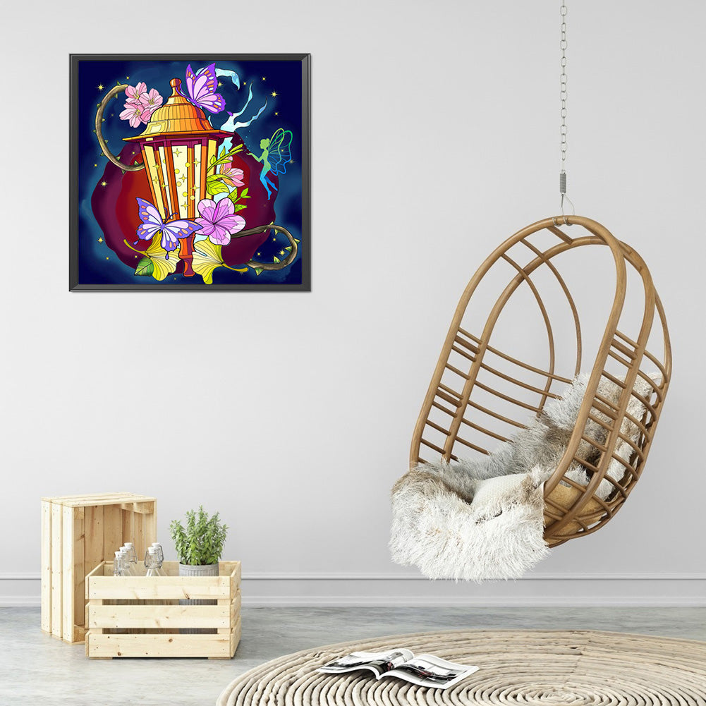 Butterfly Lantern - Full Round Drill Diamond Painting 35*35CM