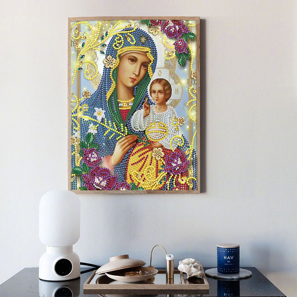 Religion - Special Shaped Drill Diamond Paiting 25*30cm