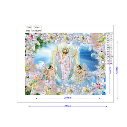 Religion - Special Shaped Drill Diamond Paiting 30*25cm