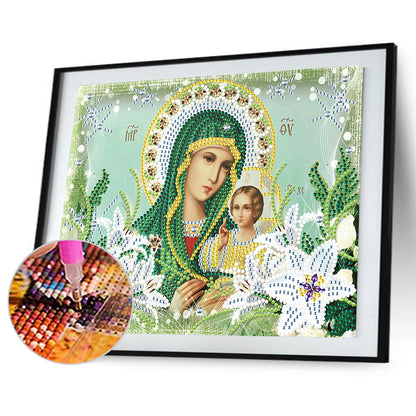Religion - Special Shaped Drill Diamond Paiting 30*25cm