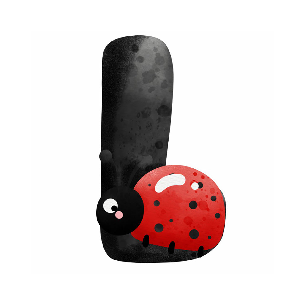 Ladybug Letter Drawing L - Full Round Drill Diamond Painting 40*40CM