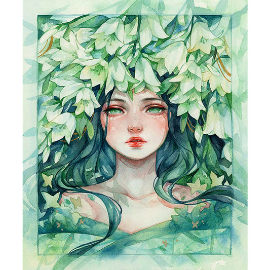 Beautiful Girl - Full Square Drill Diamond Painting 40*50CM