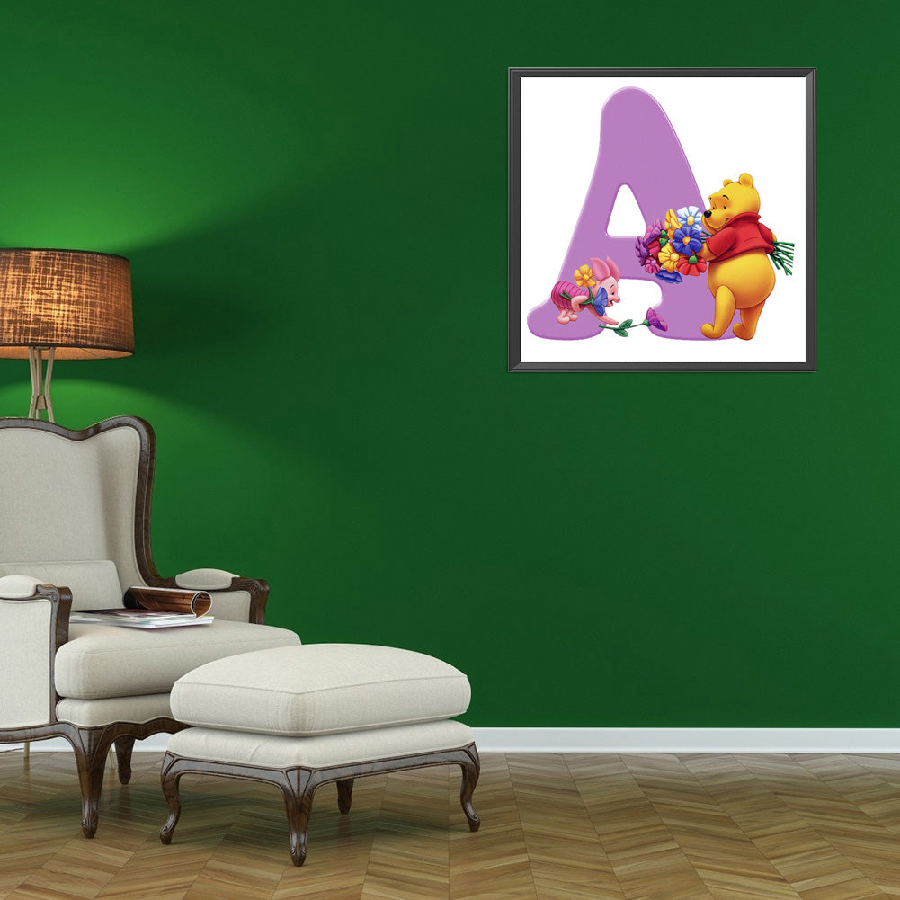English Alphabet - Full Round Drill Diamond Painting 50*50CM
