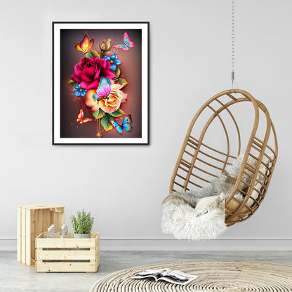 Flower - Full Round Drill Diamond Painting 40*50CM