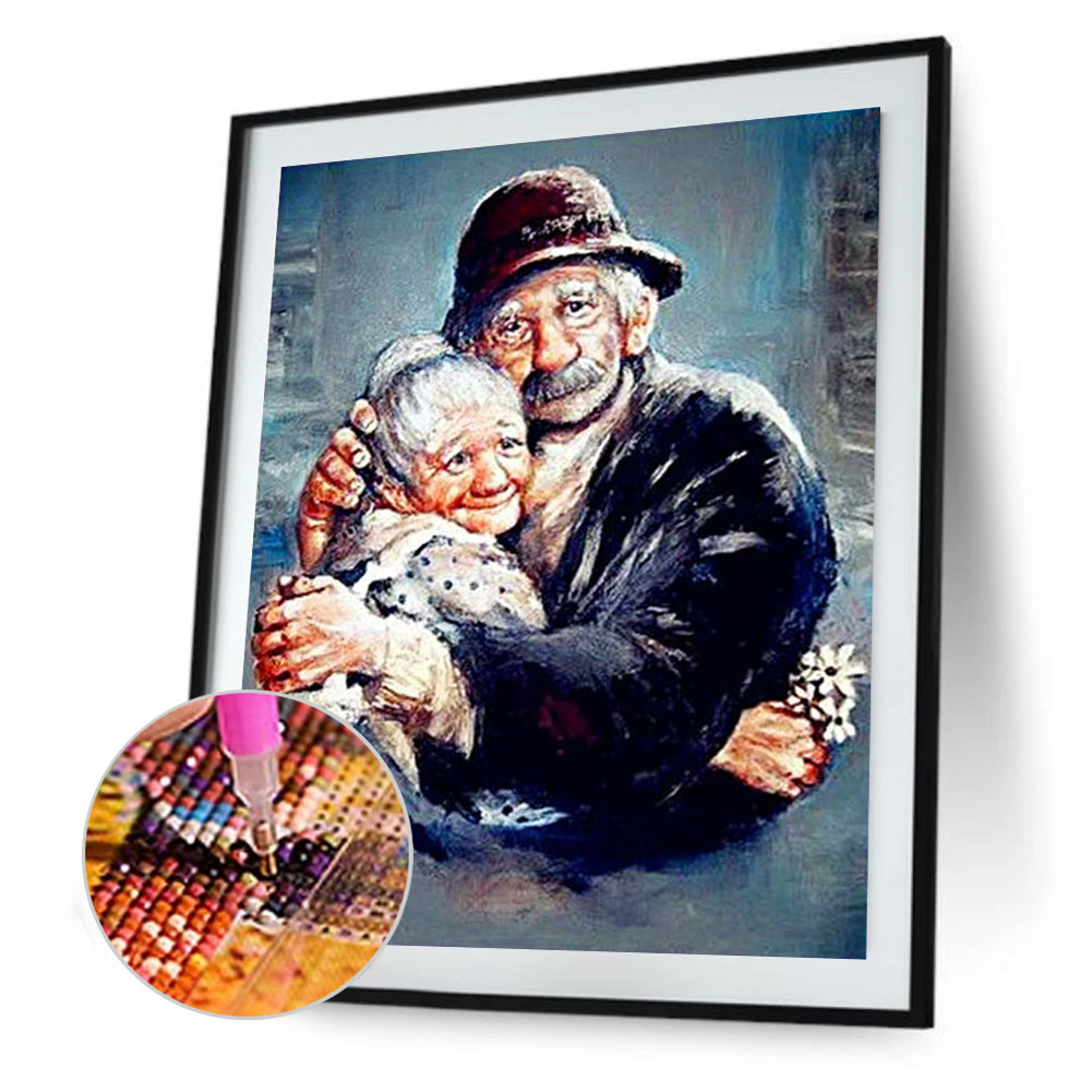 Old Couple - Full Round Drill Diamond Painting 40*50CM