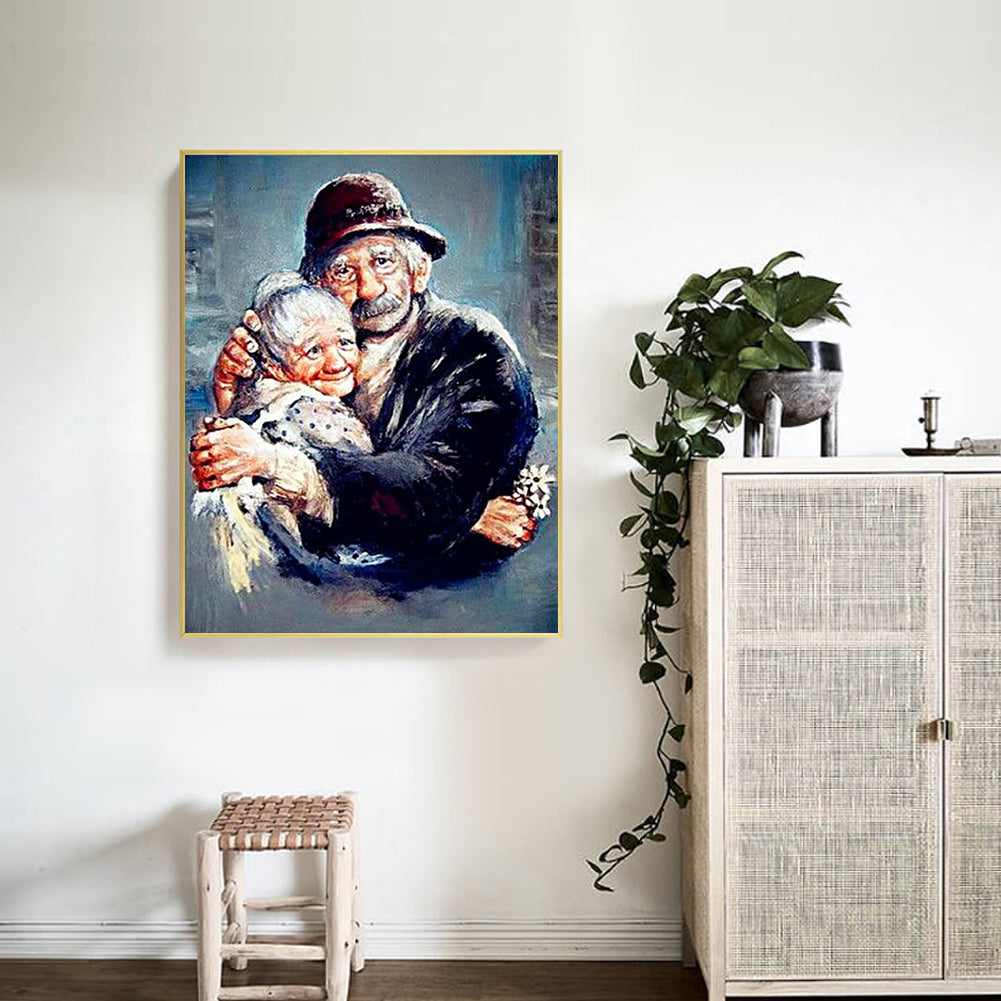Old Couple - Full Round Drill Diamond Painting 40*50CM