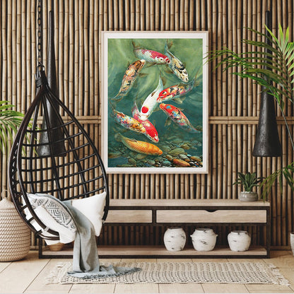 Koi Fish - Full Round Drill Diamond Painting 30*40CM