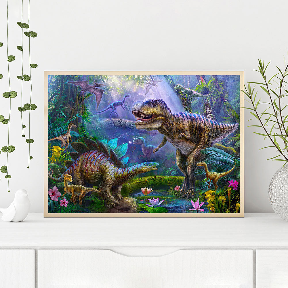 Dinosaur - Full Round Drill Diamond Painting 50*40CM
