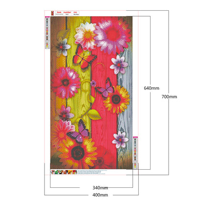 Rose Butterfly - Full Round Drill Diamond Painting 40*70CM