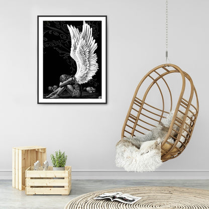 Winged Angel - Full Round Drill Diamond Painting 30*40CM