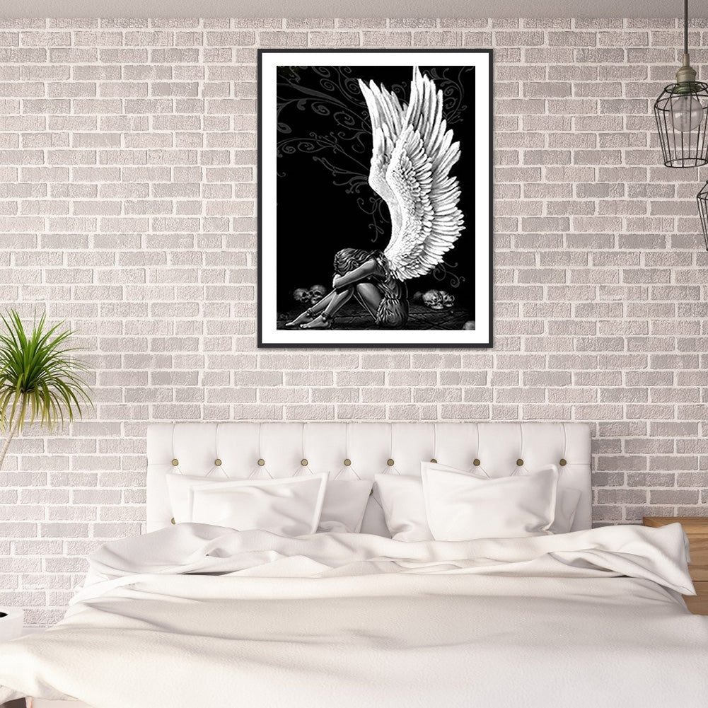Winged Angel - Full Round Drill Diamond Painting 30*40CM
