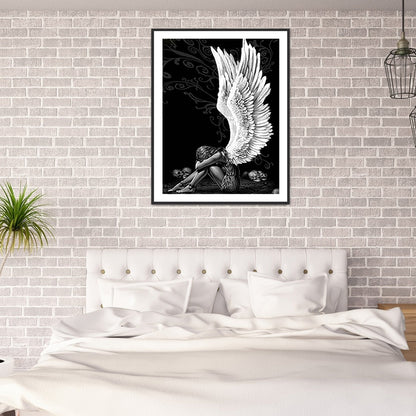 Winged Angel - Full Round Drill Diamond Painting 30*40CM