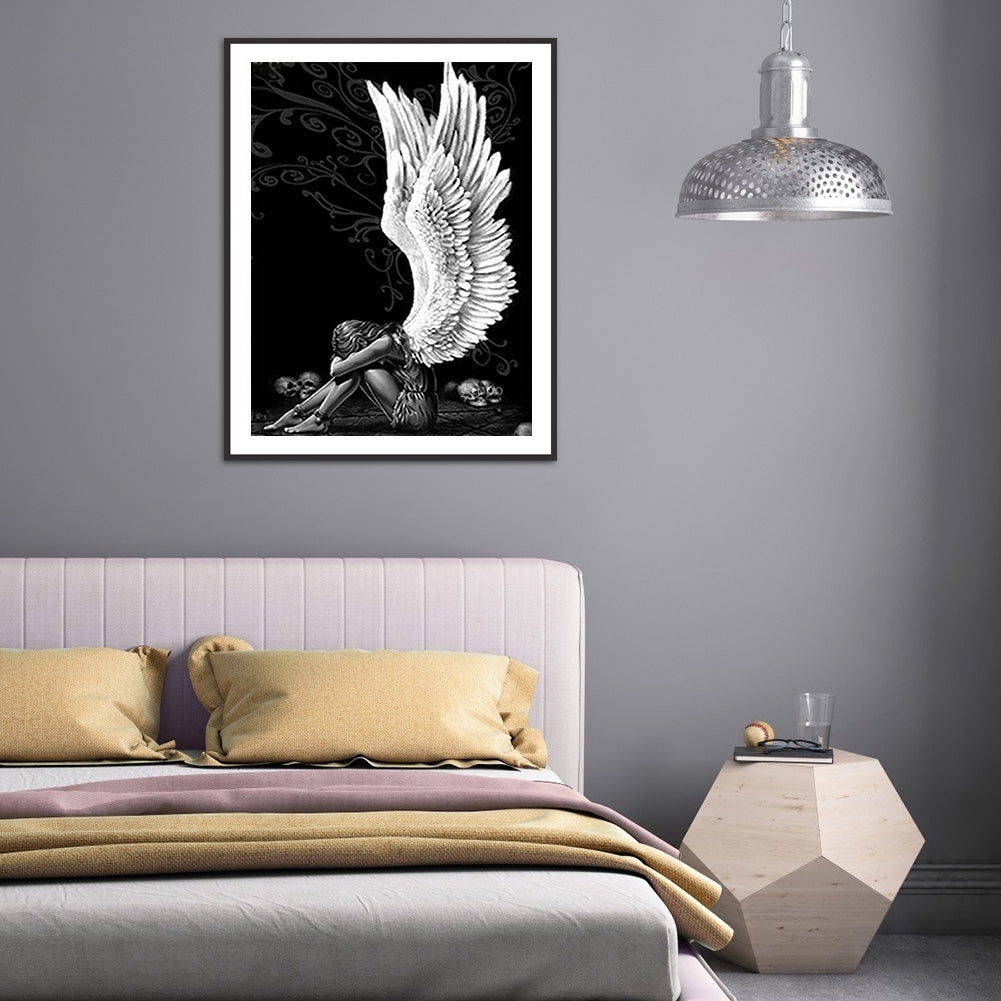 Winged Angel - Full Round Drill Diamond Painting 30*40CM
