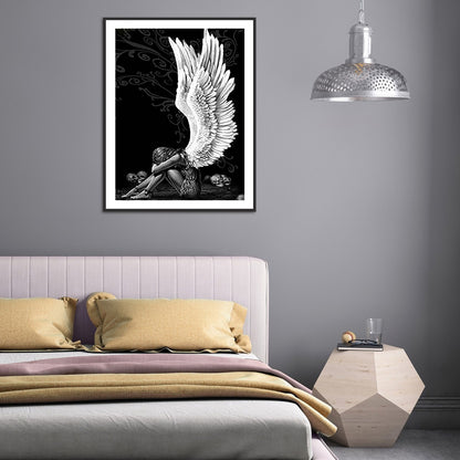 Winged Angel - Full Round Drill Diamond Painting 30*40CM