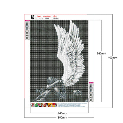 Winged Angel - Full Round Drill Diamond Painting 30*40CM