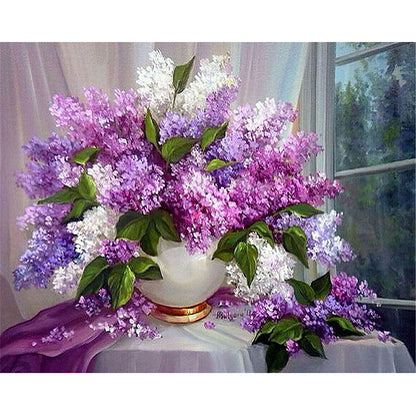 Vase Bouquet - Full Round Drill Diamond Painting 40*30CM