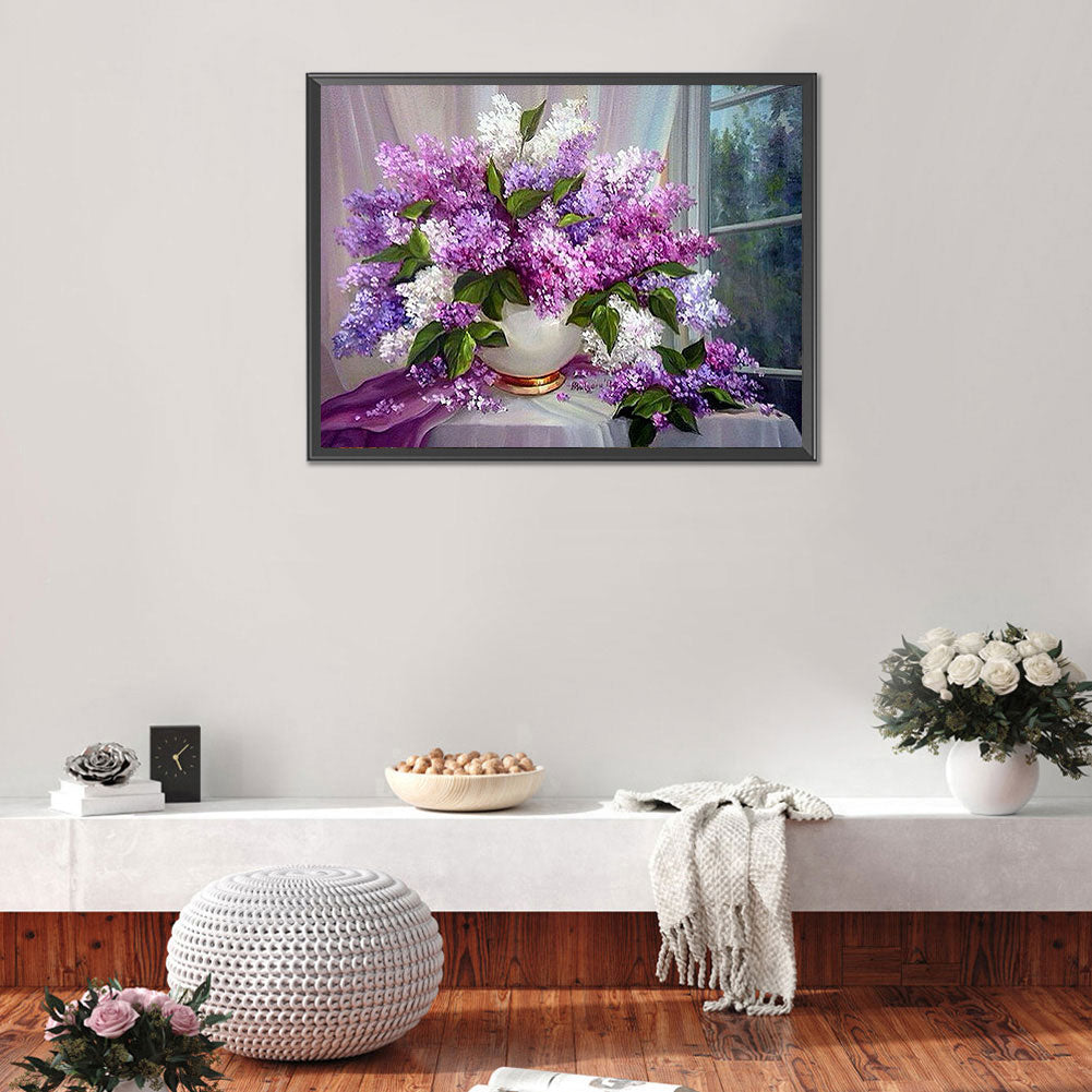 Vase Bouquet - Full Round Drill Diamond Painting 40*30CM