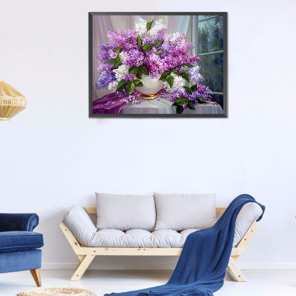 Vase Bouquet - Full Round Drill Diamond Painting 40*30CM