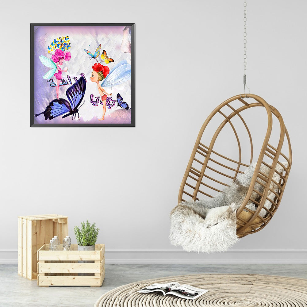 Butterfly Fairy - Full Round Drill Diamond Painting 30*30CM