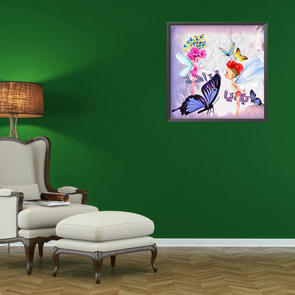 Butterfly Fairy - Full Round Drill Diamond Painting 30*30CM