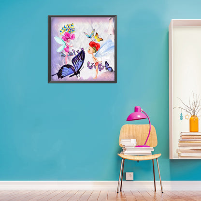 Butterfly Fairy - Full Round Drill Diamond Painting 30*30CM