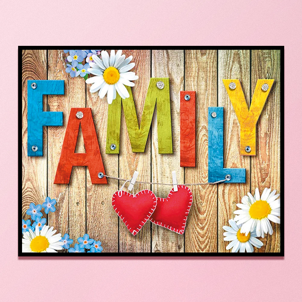 Family - 11CT Stamped Cross Stitch 46*36CM