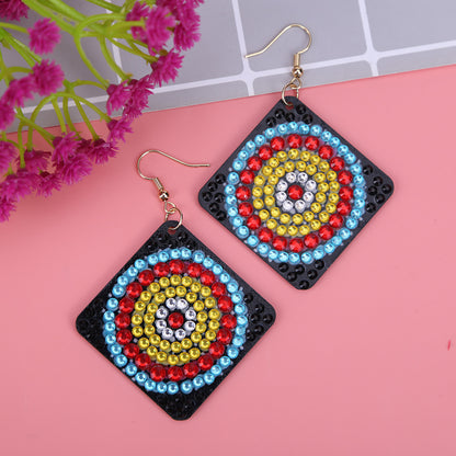 5D DIY Diamond Painting Earrings Kit Double-sided Drill Drop Earrings Gifts
