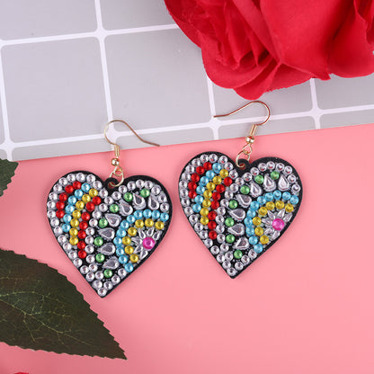 5D DIY Diamond Painting Earrings Kit Double-sided Drill Drop Earrings Gifts