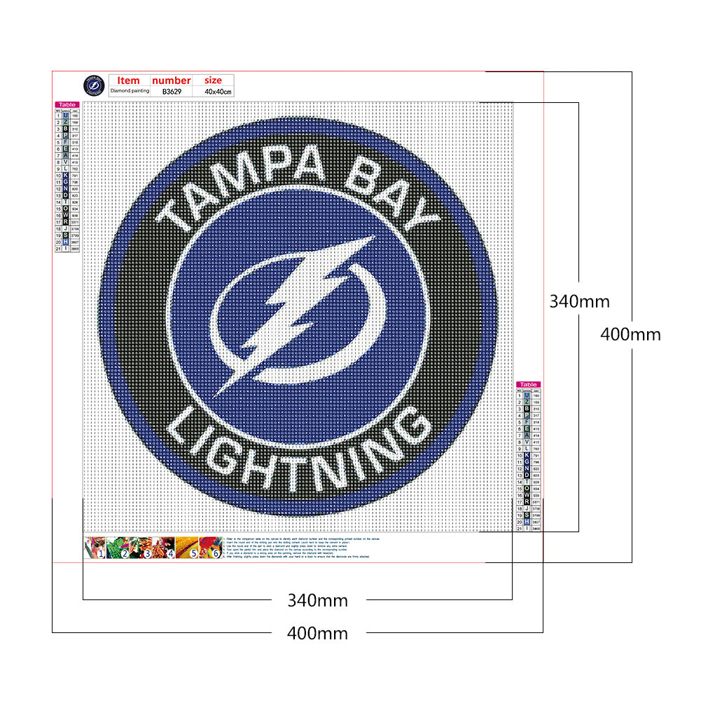 Tampa Bay Chargers Logo - Full Round Drill Diamond Painting 40*40CM