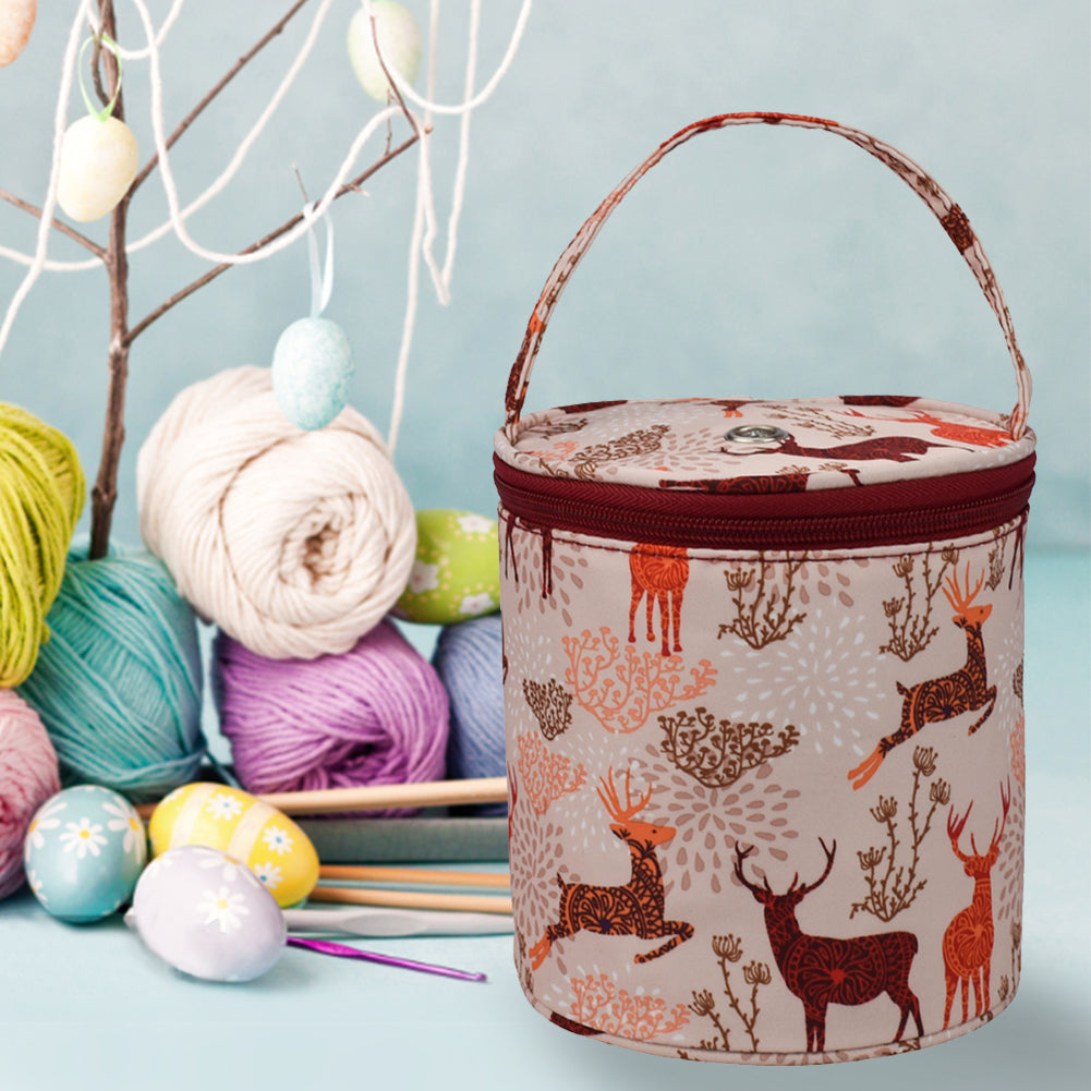 Empty Yarn Crochet Hook Storage Bag Knitting Needles Sewing Tools Tote Case
