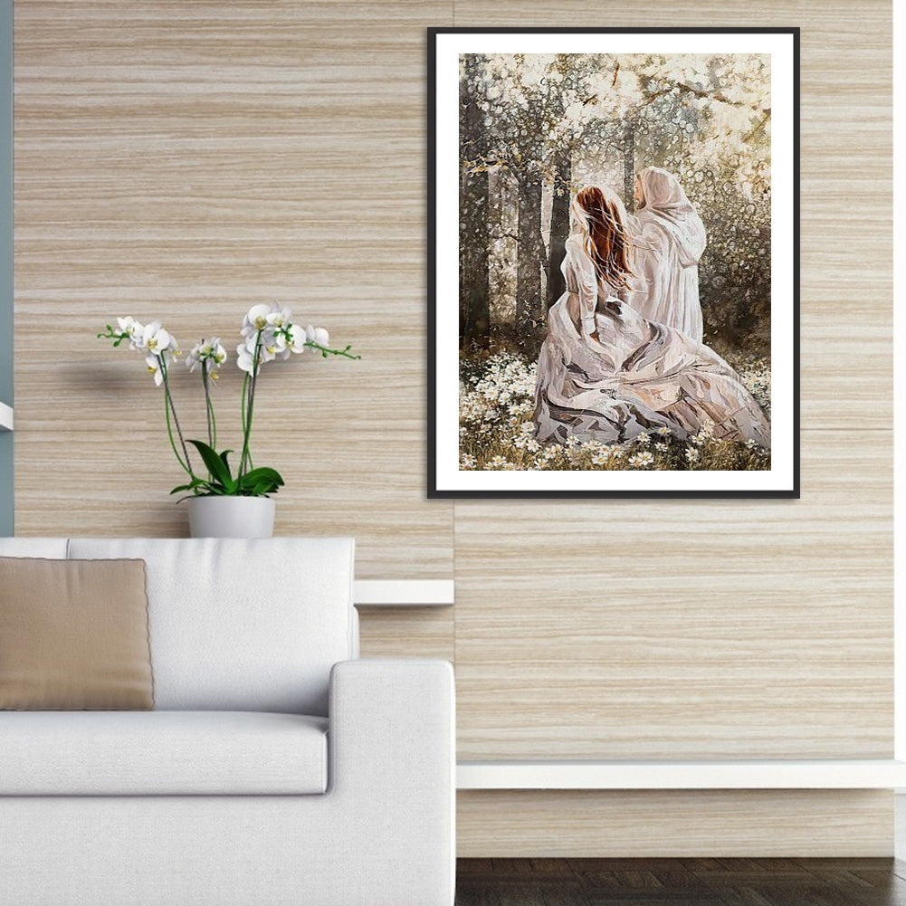Couple - Full Round Drill Diamond Painting 30*40CM
