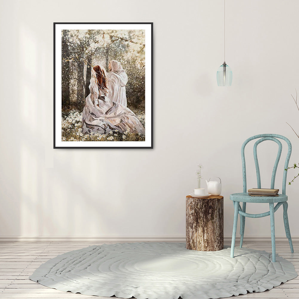 Couple - Full Round Drill Diamond Painting 30*40CM