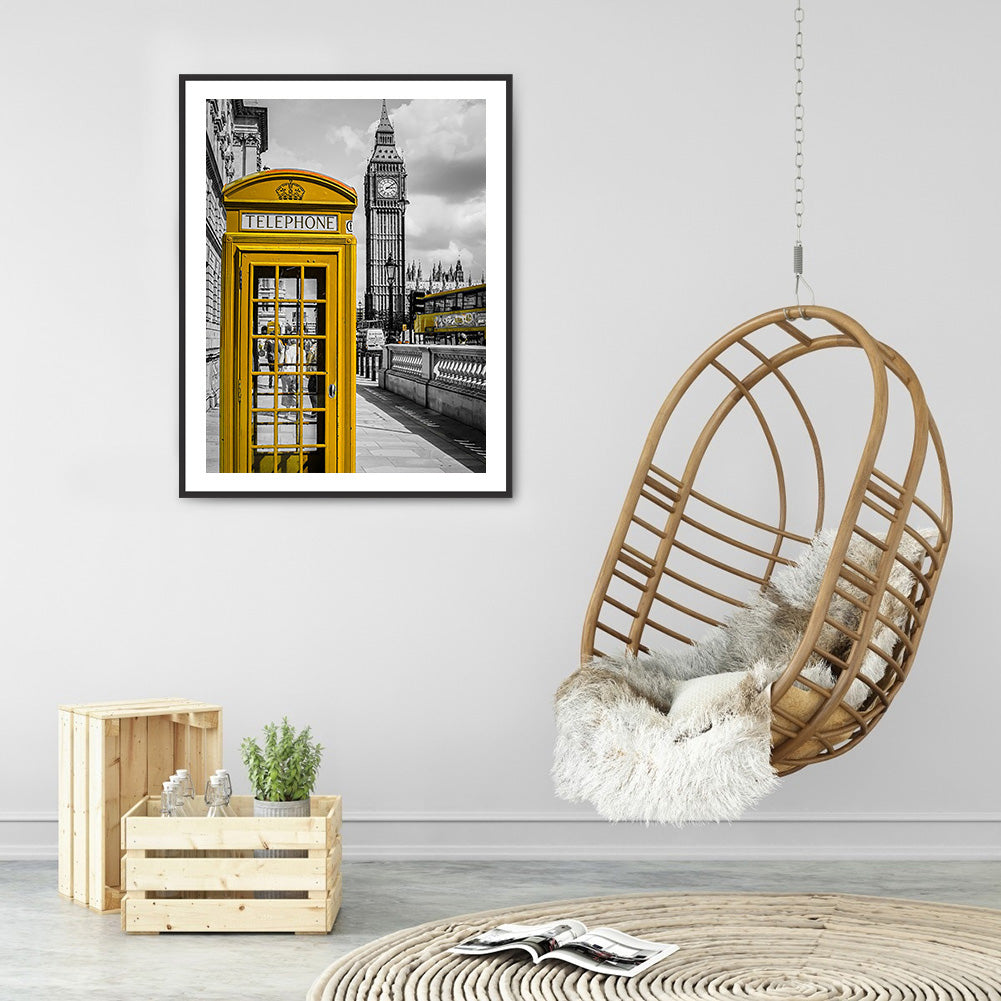 Telephone Booth - Full Round Drill Diamond Painting 40*50CM