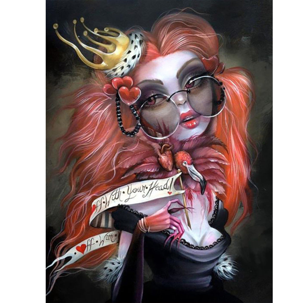 Heavy Makeup Woman - Full Round Drill Diamond Painting 30*40CM