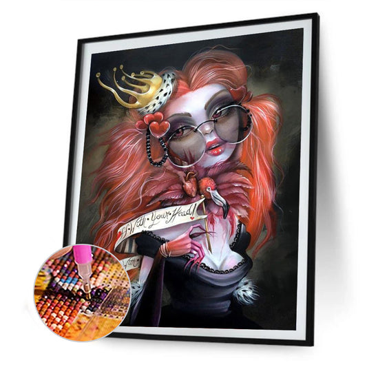 Heavy Makeup Woman - Full Round Drill Diamond Painting 30*40CM