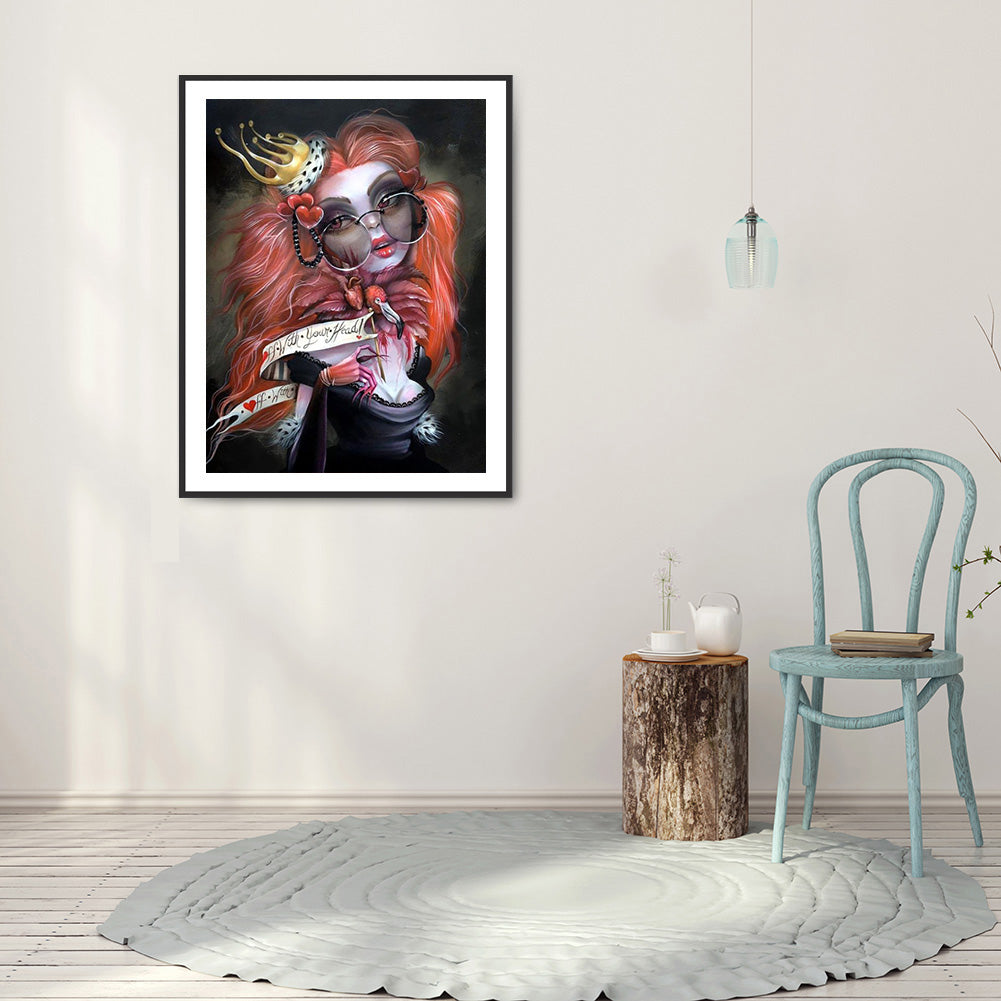 Heavy Makeup Woman - Full Round Drill Diamond Painting 30*40CM