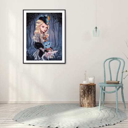 Heavy Makeup Woman - Full Round Drill Diamond Painting 30*40CM