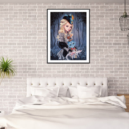 Heavy Makeup Woman - Full Round Drill Diamond Painting 30*40CM