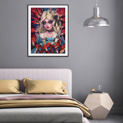 Heavy Makeup Woman - Full Round Drill Diamond Painting 30*40CM