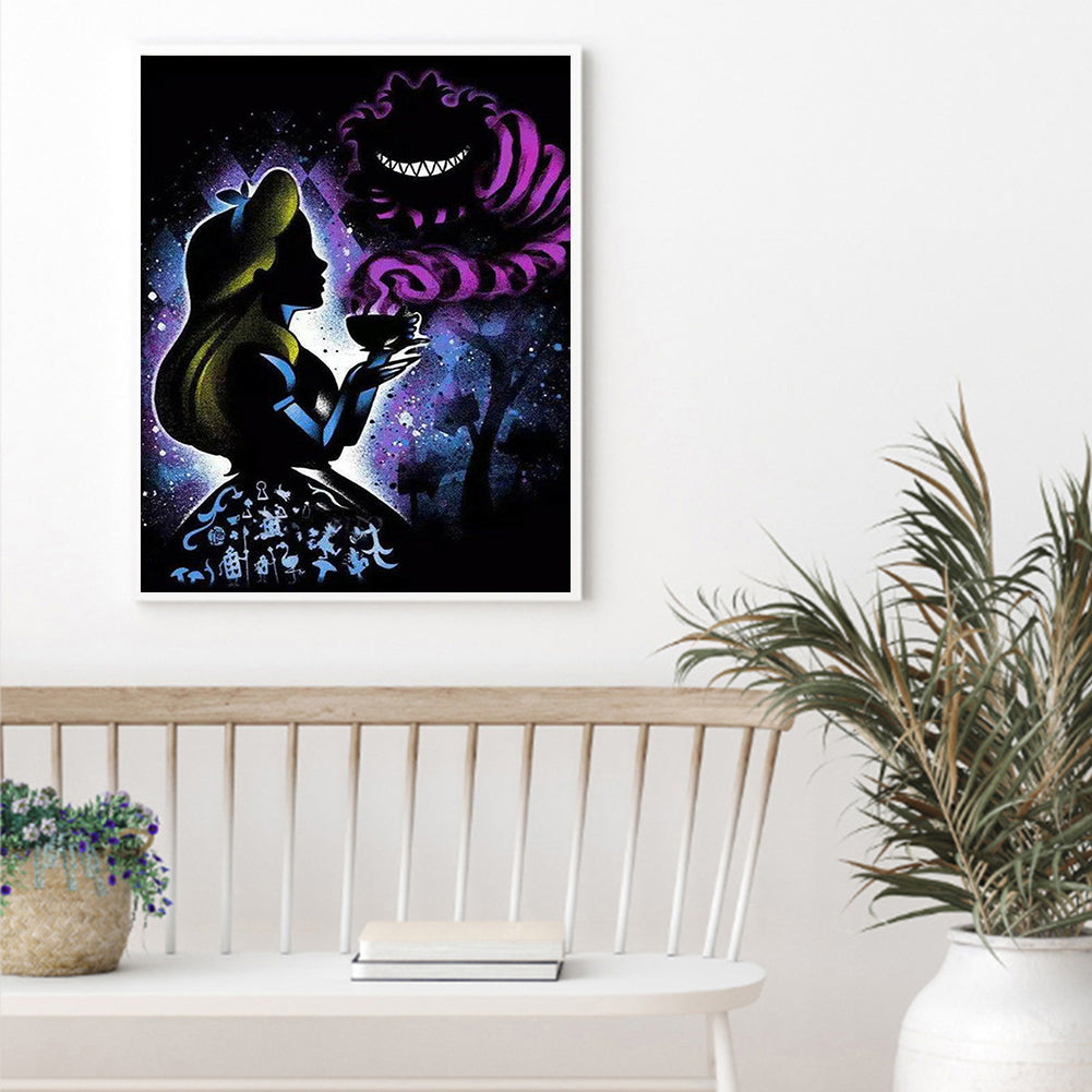 Princess Silhouette - Full Square Drill Diamond Painting 50*60CM