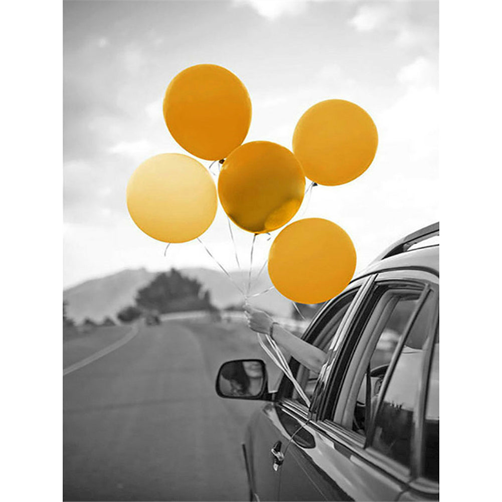 Yellow Balloon - Full Square Drill Diamond Painting 30*40CM