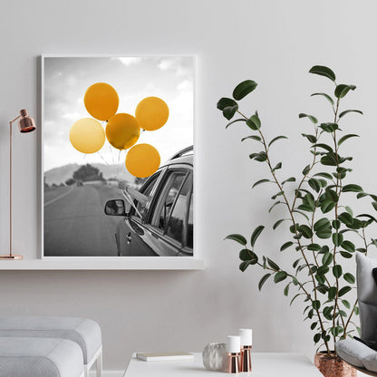 Yellow Balloon - Full Square Drill Diamond Painting 30*40CM