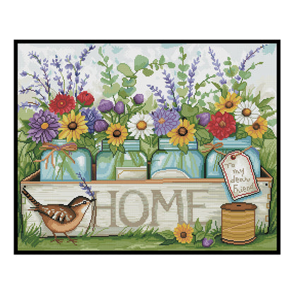Family - 11CT Stamped Cross Stitch 50*40CM