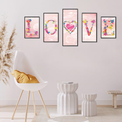 Love - Full Round Drill Diamond Painting 103*45CM