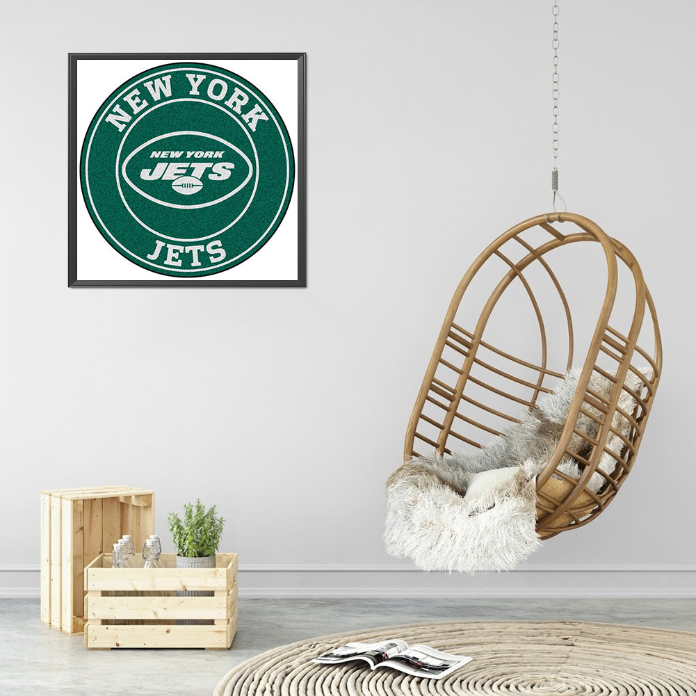 New York Jets Emblem - Full Round Drill Diamond Painting 40*40CM